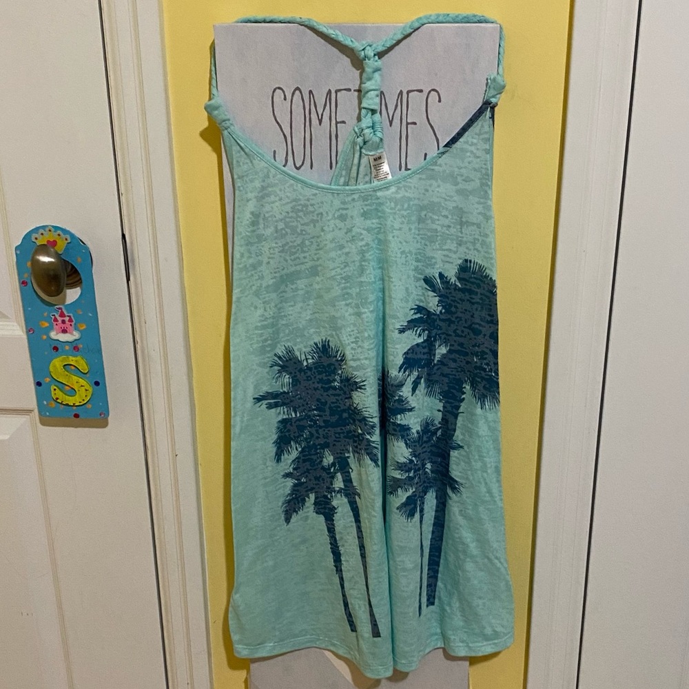 Mint blue beach cover up Medium